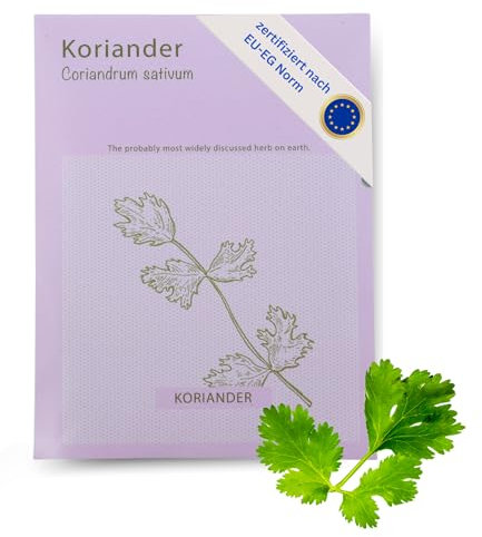 HAVENHAUS Koriander Samen zur Anzucht | Coriandrum Sativum Koriandersamen 30 Stück für Anzucht drinnen & draussen ideal ab März | zertifziertes Saatgut mit detaillierter Anleitung auf Rückseite