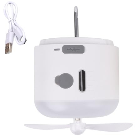Ventilateur de camping multifonction rechargeable par USB avec fonction brumisation répulsive 4 en 1