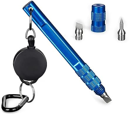 Vynetra Golfschläger-Rillenschärfer-Werkzeug-Set für Eisenkeile, Schaftreiniger aus Aluminiumlegierung, mit 3 austauschbaren Kopfrillen, Schärferwerkzeug für Eisenkeile, Schaftreiniger aus