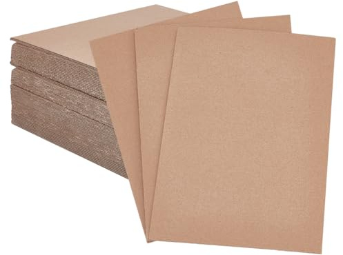 HOBBIESAY 60 Stück Wellpappe Bogen Flache Kartonage Zwischenlagen A4 Karton Einlagen LP Versand Schutz 21.2cm x 30cm (8.35x11.81in) für Verpackung Versand und DIY Basteln
