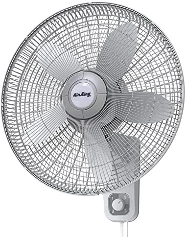 Air King 9018 Commercial Grade Oscillating Wall Mount Fan, 18-Inch