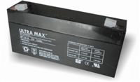 NP3.2-6, 6v 3.2Ah Ultramax Rechargeable Sealed Lead Acid Battery