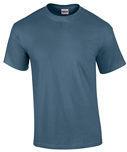 Gildan Mens Heavy Cotton Short Sleeve T-Shirt (L) (Indigo Blue)