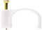 Zenitech - Lote de 100 Ganchos de Fijación Ø6mm - Plástico de Alta Calidad - para Cables, Manguitos y Cables Planos - Fijación Rápida con Clavo Especial para Hormigón - Certificado CE - Blanco