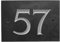 The House Nameplate Company Slate House Number, Charcoal Grey,Number 57