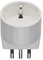 Vimar RI.00302B Adattatore semplice SICURY 250 V~, spina piccola 2P+T 10 A standard italiano tipo S11, presa grande 2P+T 16 A standard italiano tipo P30