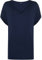 WearAll Women's New Plus Size Womens Short Turn Up Sleeve Baggy Plain Top Ladies V-Neck T-Shirt - Navy Blue - 16-18