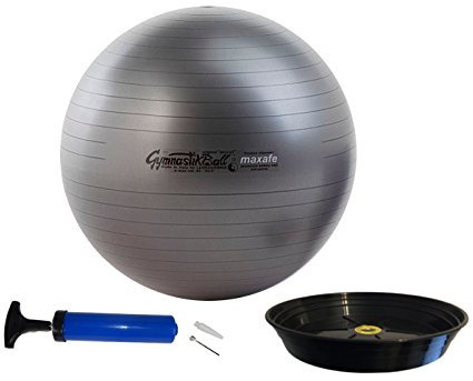 ATC Handels GmbH Pezzi Gymnastikball MAXAFE - Set - inkl. Ballschale + Pumpe 75cm schwarz