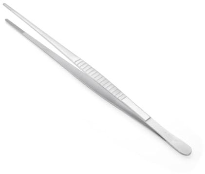 De Buyer - Pince fine de présentation en inox - Longueur 30 cm -, Argent