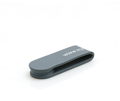 System-S Magnet Clip Kabelbinder Kabelclip Kabelmanager für Kopfhörer Kabel Earphones Grau