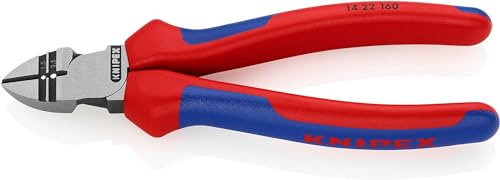 KNIPEX 14 22 160 SB Pince à dénuder coupante de côté avec poignées Confort atramentisée noire 160 mm