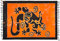 Sarong Pareo Wickelrock Strandtuch Tuch Wickeltuch Handtuch Gratis Schnalle Schließe (Gecko Groß Orange Schwarz C-G2)