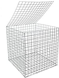 Gabion Basket 0.55 X 0.55 X 0.55m Galfan Coated Welded Mesh - Pack of 50