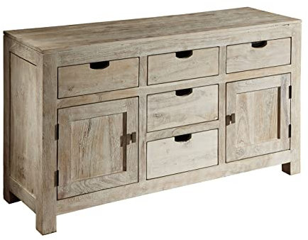 Massiv Holz Möbel Akazie Sideboard Massivholz Möbel Nature White #80 getüncht