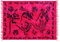 Ciffre Sarong Pareo Wickelrock Strandtuch Schal Handtuch Strandkleid Decke Wandbehang Pink