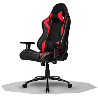 Floortex Bodenschutzmatte Gaming, Zocken, E-Sports, Polycarbonat, transparent, für nieder- bis mittelflorige Teppiche, Original, 96 x 98 cm