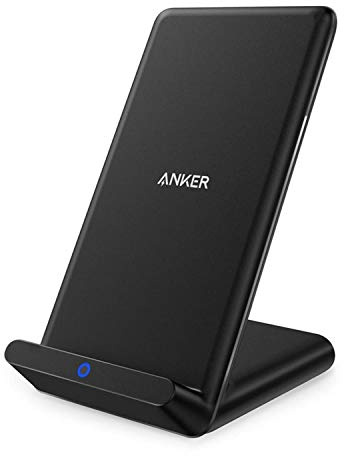 Anker PowerPort Wireless Charger, Qi-Zertifizierter Kabelloser Ladeständer für iPhone XS Max/XR/XS/X / 8/8 Plus, Samsung Galaxy S9/ S8 / S8 Plus / S7 / Note 8,Nexus, HTC, LG und viele mehr
