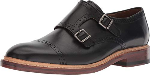 Bostonian Men's Somerville Mix Monk-Strap, Black Leather, 8.5