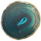 mookaitedecor Bleu Pierres et Cristaux Tranche de Géode Agate Pierre de Cristal Dessous de Verre Table,Lot de 2