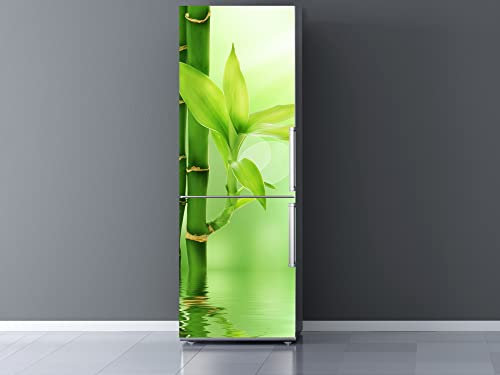 Oedim Pegatinas Vinilo para Frigorífico Bambú Hojas | 185x60cm | Adhesivo Resistente y de Fácil Aplicación | Pegatina Adhesiva Decorativa de Diseño Elegante