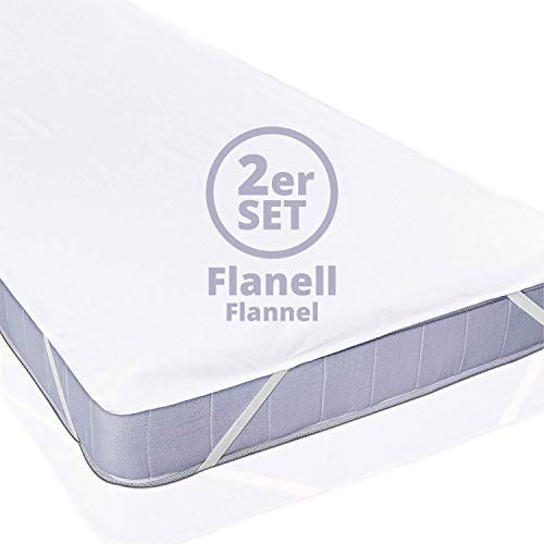 Lumaland 2X wasserdichte Matratzenauflage aus Flanell 70 cm x 140 cm | Öko-Tex Zertifiziert, Oberfläche aus 100% Baumwolle | Wasserundurchlässiger & atmungsaktiver Matratzenschoner