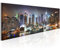 murando - Wandbilder XXL New York 150x50 cm 1 tlg - Wand Deko Vlies Leinwand Bilder Groß Wanddeko Wohnzimmer Schlafzimmer Kunstdrucke Panoramabild - Stadt City Architektur Lights Nacht