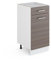 Vicco Küchenunterschrank R-Line, Schubladenschrank für die Küche, Grau/Weiß, 40 cm ohne Arbeitsplatte