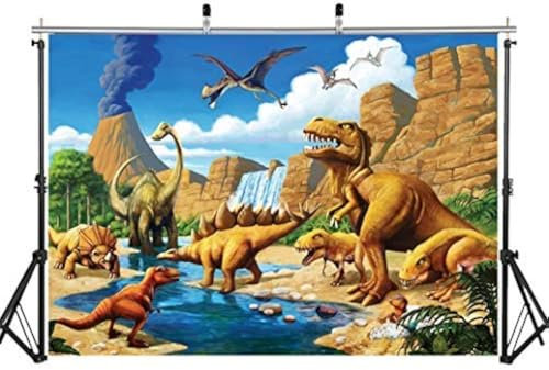 AIIKES 7x5FT Dinosaur World Park Photographie Fond Enfants Tropical Jungle Safari Fond Garçon Bébé Anniversaire Fond Gâteau Décoration De Table Bannière Galerie De Photos Accessoires 11-510