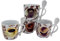Domestic Kaffeebecher-Set, 4 Stück, Porzellan, Oval, 360 ml, Zuhause, Heißgetränke, Wiederverwendbar, BPA-frei, Schutzfolie oder Schaumstoffeinlagen