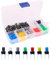 Gebildet 105pcs 6×6×8mm MomentáneoTáctil Tact Push Button Interruptor, Micro Táctil Interruptor con Botón Tapas de 7 Color para Arduino (Cada Color 15pcs)
