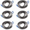 SEBSON Einbaustrahler rund schwenkbar 6er Pack, Alu Einbaurahmen Lochdurchmesser 80mm, Decken Spot inkl. GU10 Fassung für LED/Halogen