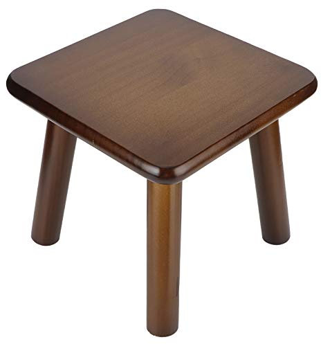 AUNMAS Tabouret en Bois, Tabouret de Pied Tabouret de Selle détachable Petit escabeau Squre pour Tabouret de Meubles d'extérieur pour Enfants(Square-Noyer)
