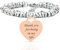 SAGA GIOIELLI® BRACCIALE NODINI INTRECCIATO DONNA FRASI PENSIERI PAROLE EMOZIONALE INCISIONE CUORE (Thank you for being in my life)