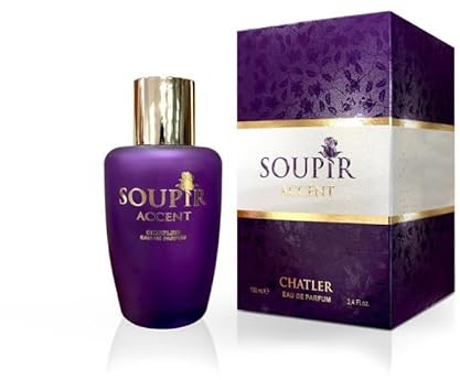 Soupir Accent Chatler Perfume, 100 ml, Perfume para Hombre, Oriental Woody, Vegano, Aromaterapia
