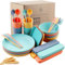 Juego de Vajilla, HOMEGN 32 Set Vajilla de Plástico para 4 Personas Set Colorido de Vajilla para Fiestas, Picnics, Cocina, Camping,Duradero y Seguro para Niños. Apto Para Lavavajillas.