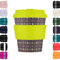 Ecoffee Cup 8oz 240ml Reusable Eco-Friendly 100% Plant Based Coffee Cup with Silicone Lid & Sleeve - Melamine Free & Biodegradable Dishwasher/Microwave Safe Travel Mug, Hubertus Primus