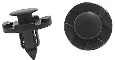 A ABSOPRO Empuje Remache 8mm Retenedor Sujetador Parachoques Clip Negro (Juego De 50) Clip para Bandeja de Maletero