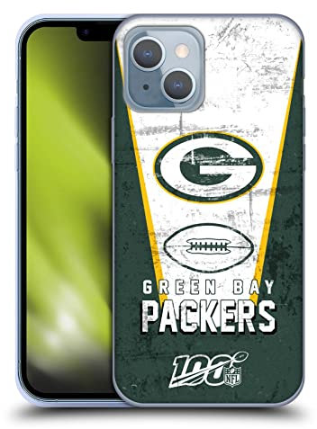 Head Case Designs Offizielle NFL Banner Green Bay Packers Logo Art Gelhülle [Militärischer Schutzgrad] Kompatibel Mit Apple iPhone 14 Und Kompatibel Mit MagSafe