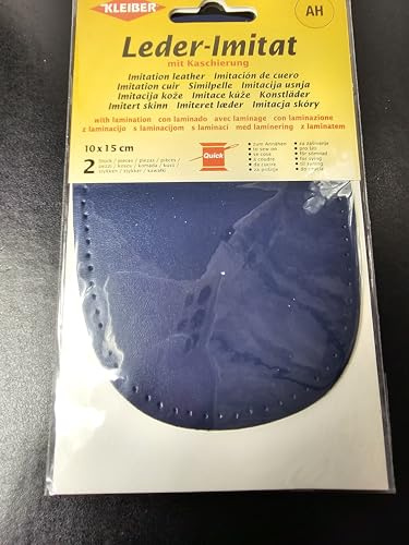 Kleiber Aufnäher aus Kunstleder, Marineblau, 10 x 15 cm