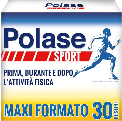 Polase Sport Integratore Magnesio e Potassio, Gusto Arancia, 30 Bustine | con Vitamina C,Sali Minerali e Maltodestrine
