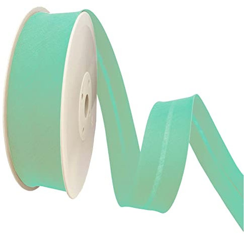 TEXTEX = 20 mm Breites Schrägband. 50% Baumwolle und 50% Polyester. Stück von 10m - (Aquamarin)