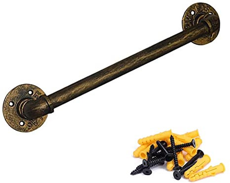 DMCHENGMA Treppengeländer Handlauf rund Antik Messing, Treppen Handläufe drinnen und draußen Haltegriff, schmiedeeiserne Handläufe für Treppen Badezimmer Korridor Stützstange (Size : 330cm)