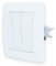 LINA - Interruttore della luce a 3 prese, a norma VDE, da incasso, bianco, con telaio H1-C310M+H1-C001, set completo di interruttore a levetta