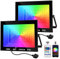 NATPOW RGB Floodlight, 100W Flood Lights Outdoor Smart Colour Changing with Remote&APP Control, LED Security Light IP66 Waterproof Wall Light for Garden, Courtyard, Landscap, Stage Decoration(2Packs)
