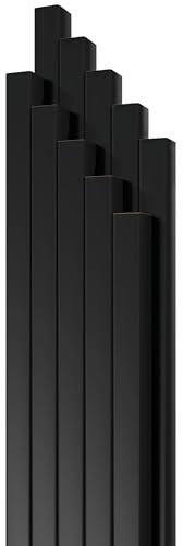 STEGU Lamellen Set LINEA SLIM, 10er-Set, Vielseitig Montierbare Wandlamellen, Verbesserung der Akustik, Einfach Anzupassen, für Wohn- und Geschäftsräume, Schwarz, 265 x 2,2 x 2,7 cm