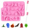 xlwen Moule en Silicone pour Citrouille d'Halloween 2 pcs Moulle Halloween Silicone Pour Le Bricolage De Gâteaux En Gelée Et Chocolat, Décorations Douces d'Halloween