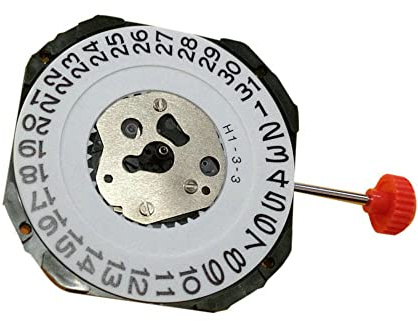 ZEZEFUFU Montre à quartz avec affichage de la date à 0,9 m avec tige de réglage et pile pour mouvement Miyota 2315