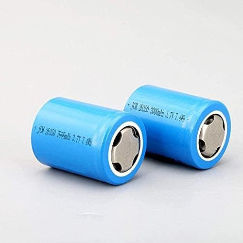 JJoias Ciclo Di Batterie Ricaricabili Precaricate Batteria Al Litio 26350 3.7 V Capacità 2000 Piccoli Elettrodomestici Batteria Per Strumenti Di Bellezza Batteria Per Testina-2 Pezzi-2 Pezzi