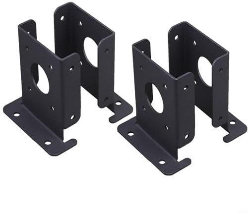 Pack of 2 Post Holders Adjustable Pergola Post Anchor Base Brackets for Deck Railing Letter Box Post Base Brackets 4.7 x 4.7 Inches