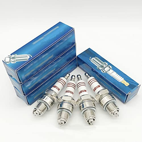 10 stücke int iridium Außenborder Yacht Zündkerze HIX-BP7 BP7HS / Fit für W7BC L78YC IWF22 W22FPU10 BP7HIX BPR7HIX BP7HS B7HS-10 BR8HS B6HS (Color : Red iridium one)